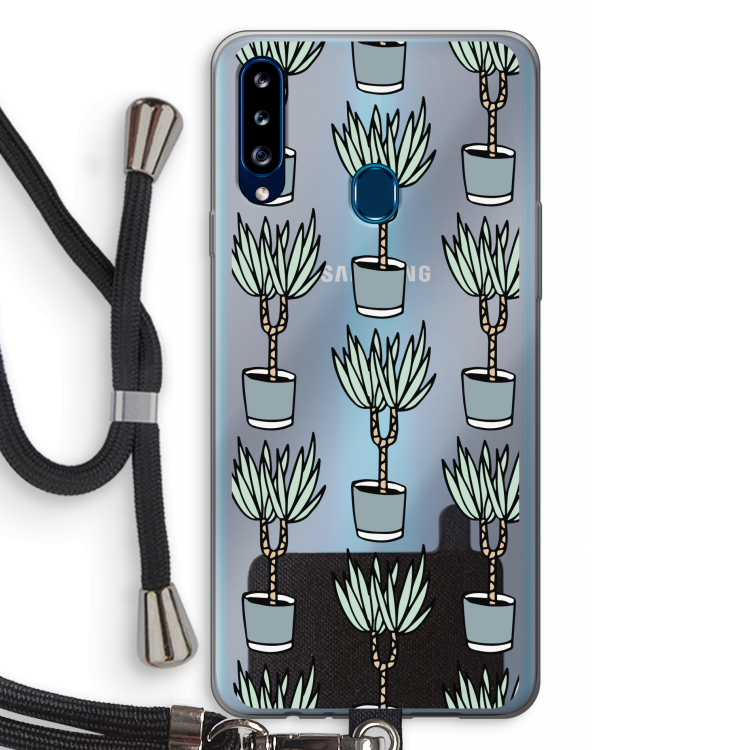 Boompje: Samsung Galaxy A20s Transparant Hoesje met koord