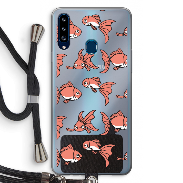 Blub: Samsung Galaxy A20s Transparant Hoesje met koord