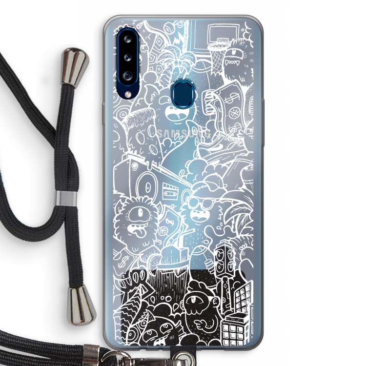 Vexx City #2: Samsung Galaxy A20s Transparant Hoesje met koord