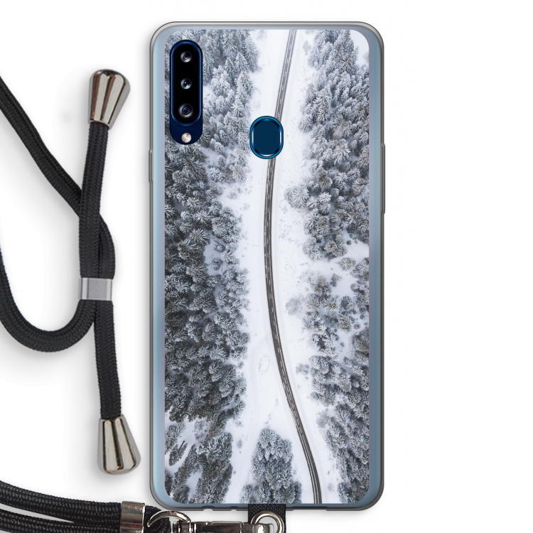Snøfall: Samsung Galaxy A20s Transparant Hoesje met koord