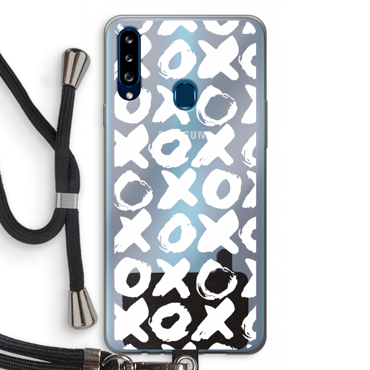 XOXO: Samsung Galaxy A20s Transparant Hoesje met koord