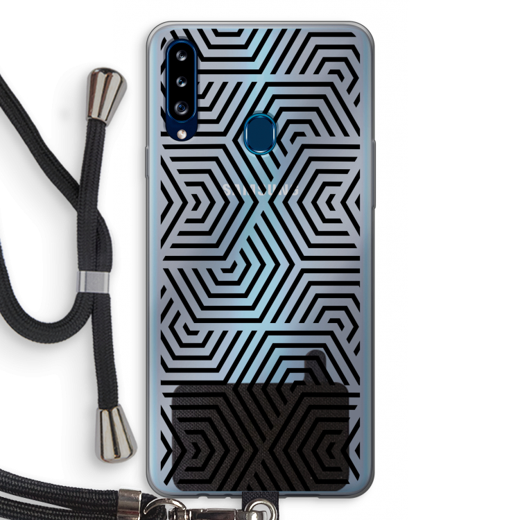 Magic pattern: Samsung Galaxy A20s Transparant Hoesje met koord