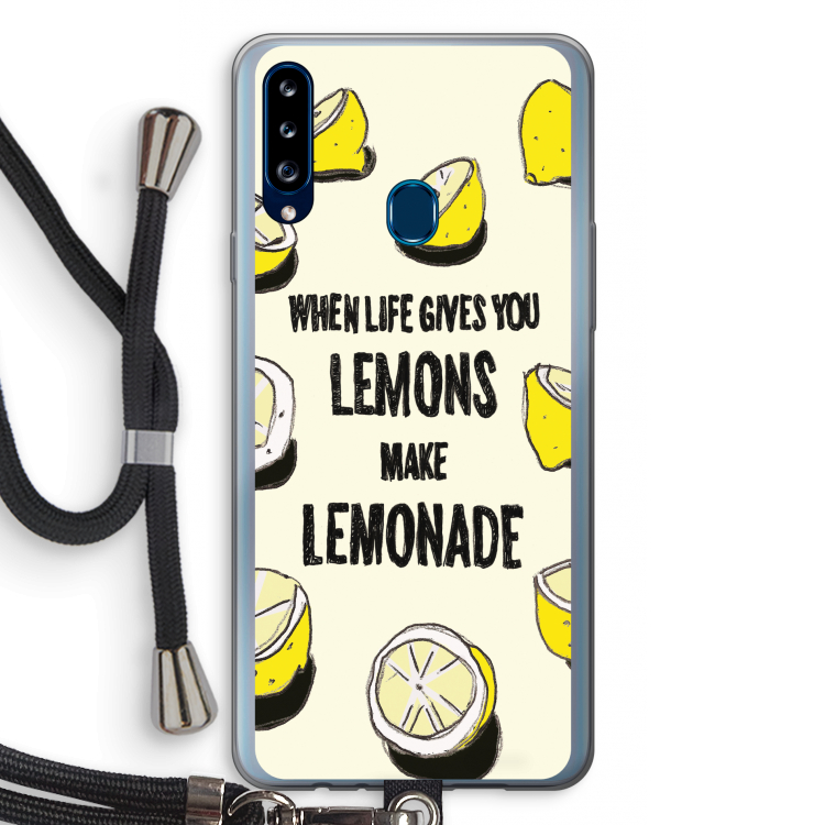 Lemonade: Samsung Galaxy A20s Transparant Hoesje met koord