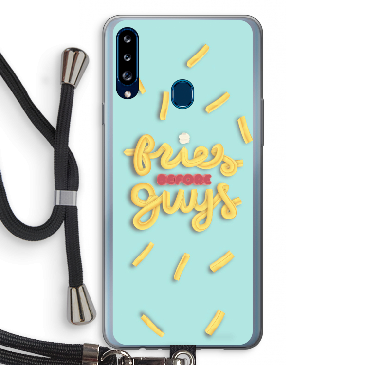 Always fries: Samsung Galaxy A20s Transparant Hoesje met koord