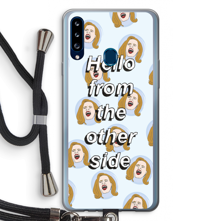 Hello: Samsung Galaxy A20s Transparant Hoesje met koord