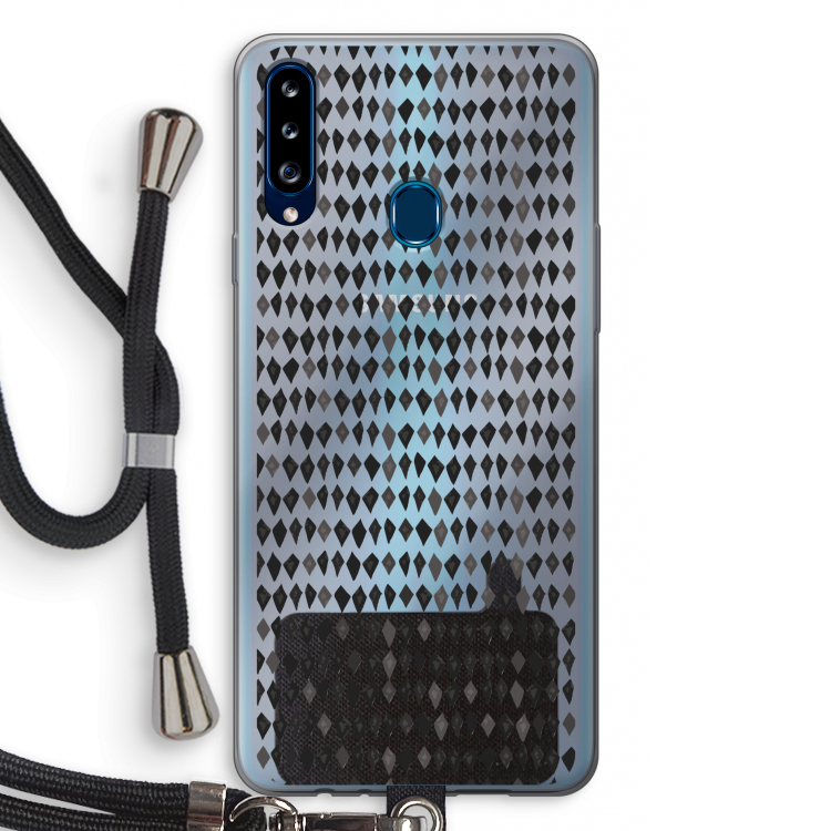 Crazy shapes: Samsung Galaxy A20s Transparant Hoesje met koord
