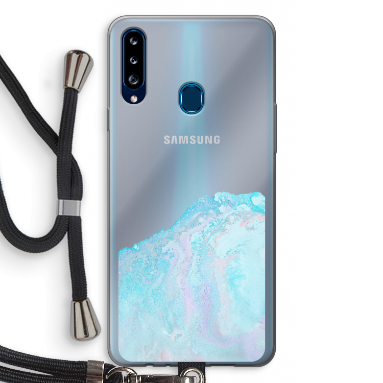 Fantasie pastel: Samsung Galaxy A20s Transparant Hoesje met koord
