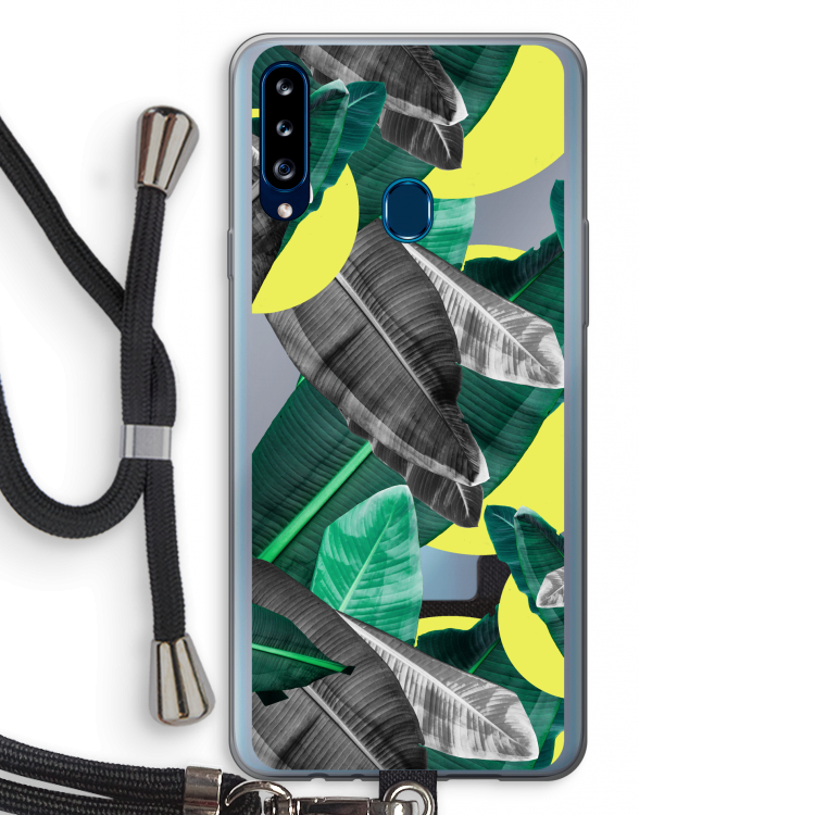 Fantasie jungle: Samsung Galaxy A20s Transparant Hoesje met koord