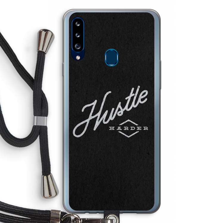 Hustle: Samsung Galaxy A20s Transparant Hoesje met koord