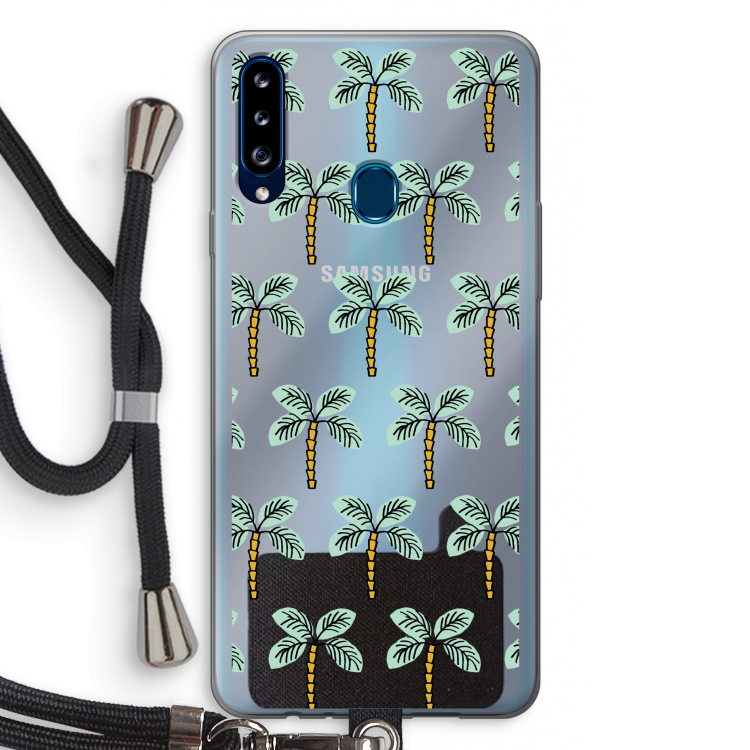 Paradise: Samsung Galaxy A20s Transparant Hoesje met koord