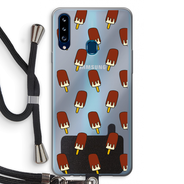 Yummy: Samsung Galaxy A20s Transparant Hoesje met koord