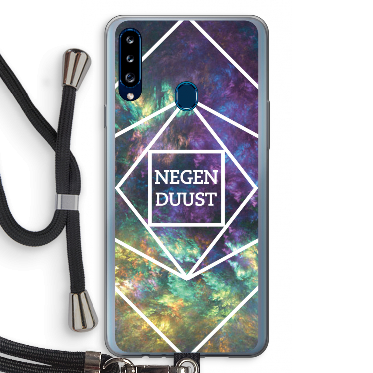 Negenduust ruimte: Samsung Galaxy A20s Transparant Hoesje met koord