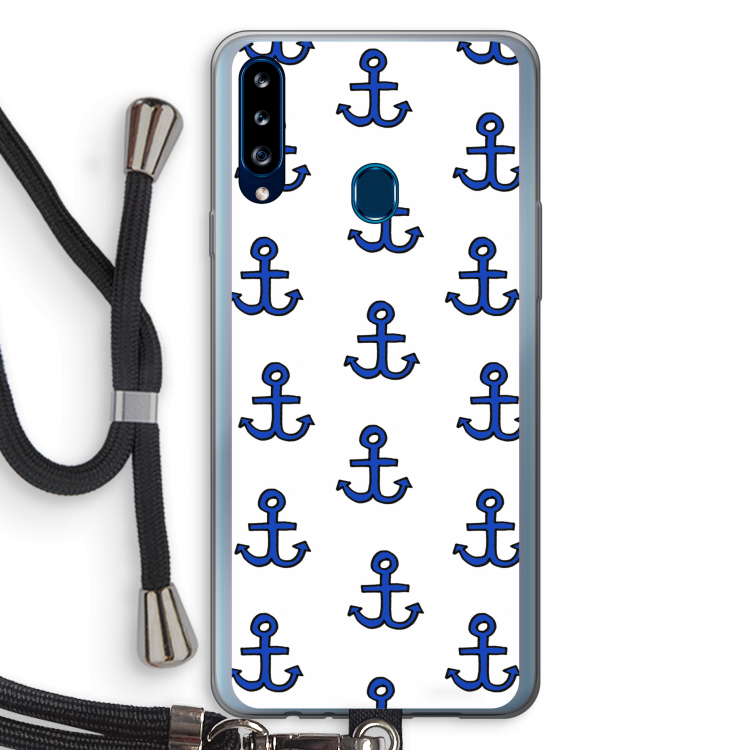 Ankers: Samsung Galaxy A20s Transparant Hoesje met koord