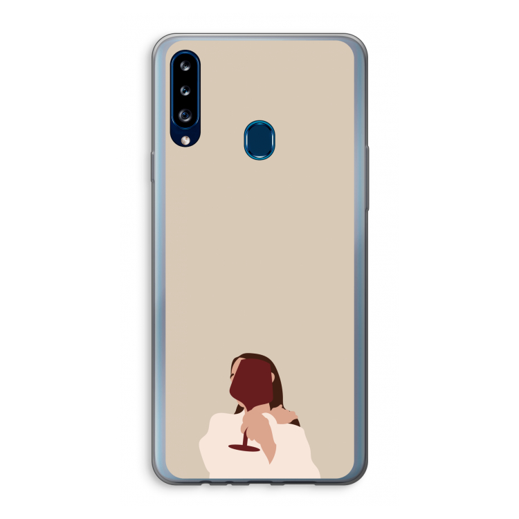 I drink wine: Samsung Galaxy A20s Transparant Hoesje