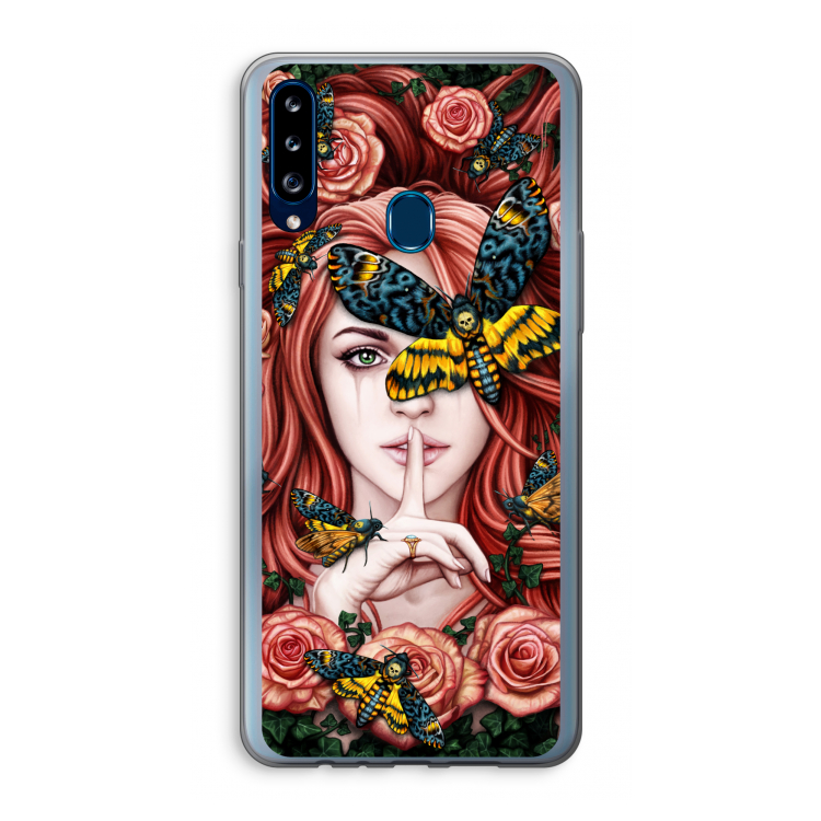 Lady Moth: Samsung Galaxy A20s Transparant Hoesje