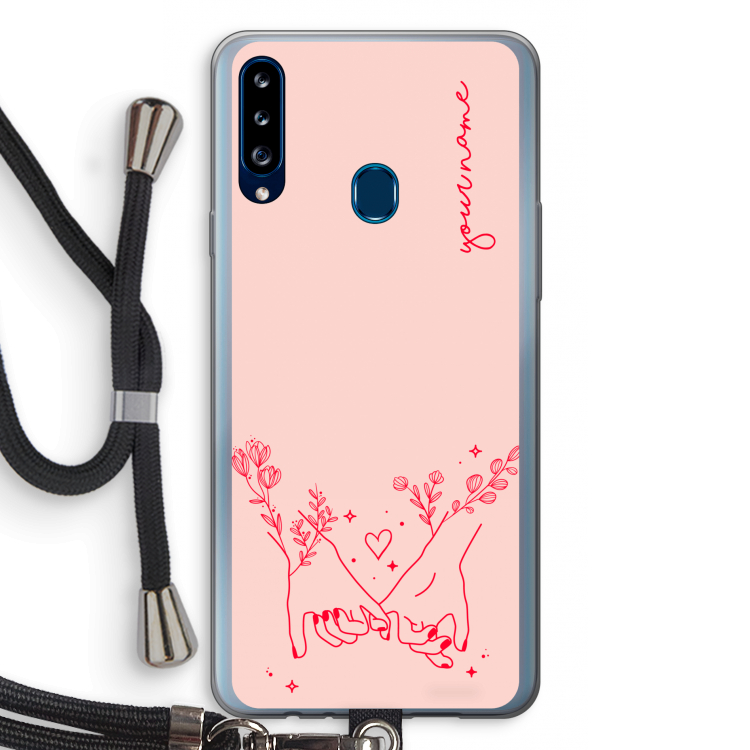 Best Friends: Samsung Galaxy A20s Transparant Hoesje met koord