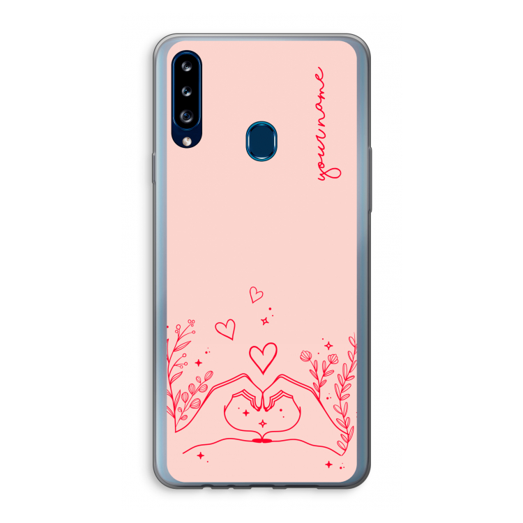 Love is in the air: Samsung Galaxy A20s Transparant Hoesje