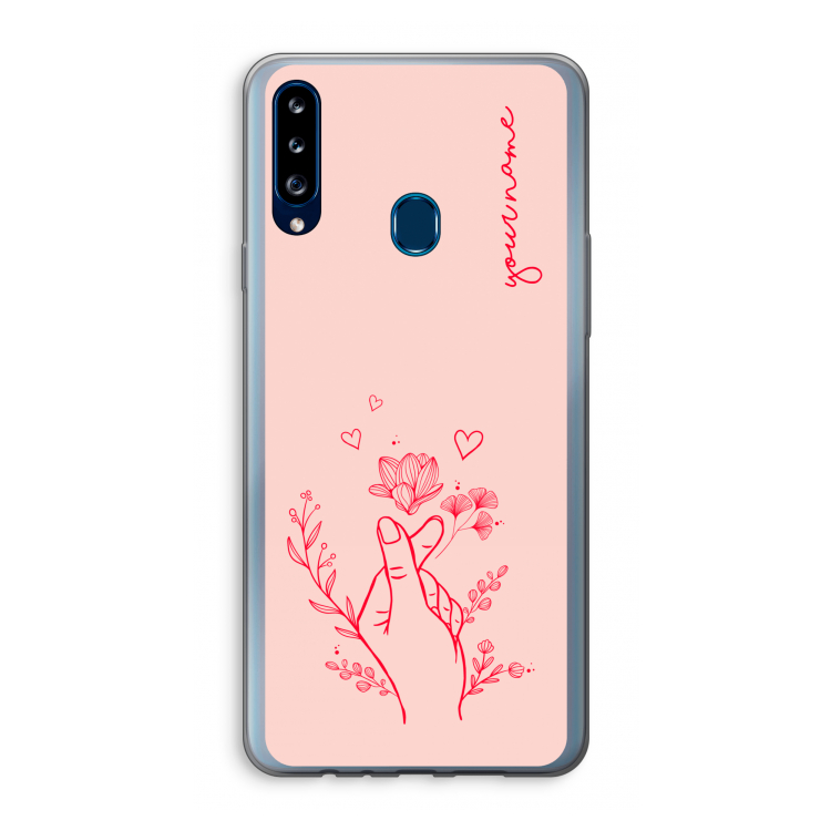 Giving Flowers: Samsung Galaxy A20s Transparant Hoesje