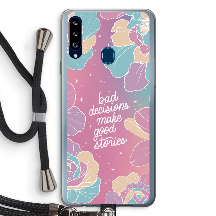 Good stories: Samsung Galaxy A20s Transparant Hoesje met koord