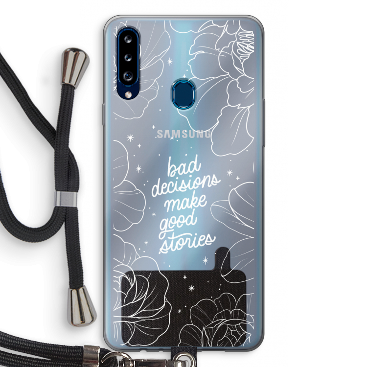 Good stories: Samsung Galaxy A20s Transparant Hoesje met koord