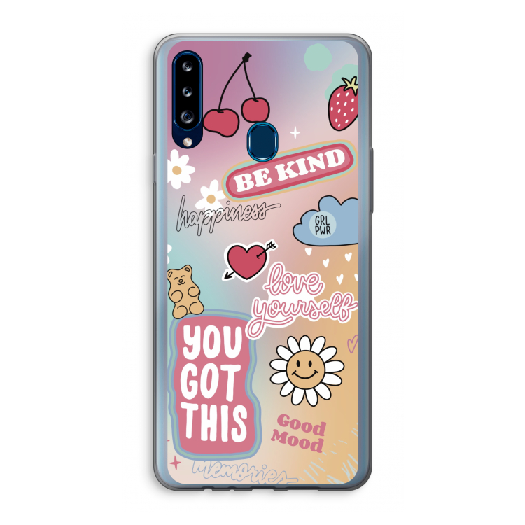Positivity: Samsung Galaxy A20s Transparant Hoesje