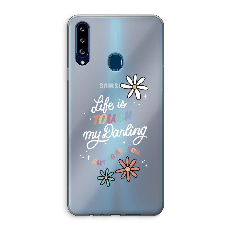 Tough Life: Samsung Galaxy A20s Transparant Hoesje