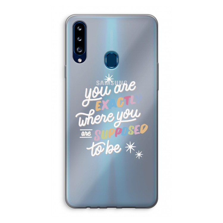 Right Place: Samsung Galaxy A20s Transparant Hoesje
