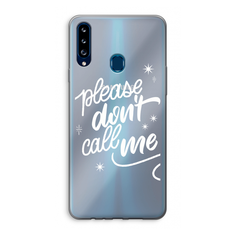 Don't call: Samsung Galaxy A20s Transparant Hoesje
