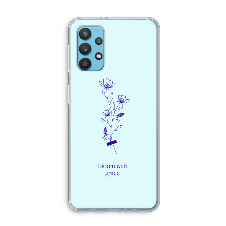 Bloom with grace: Samsung Galaxy A32 4G Transparant Hoesje