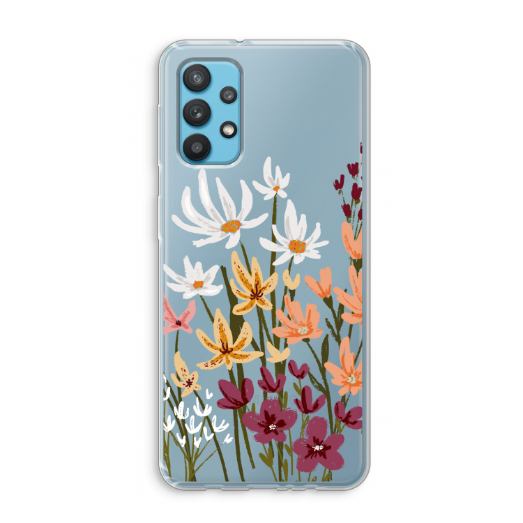 Painted wildflowers: Samsung Galaxy A32 4G Transparant Hoesje