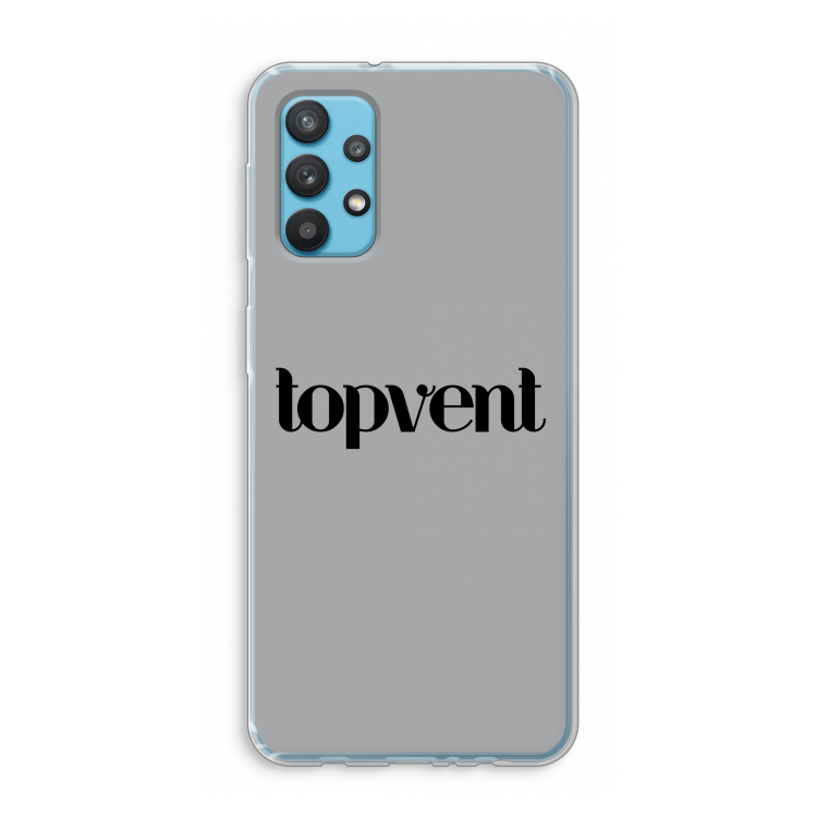 Topvent Grijs Zwart: Samsung Galaxy A32 4G Transparant Hoesje