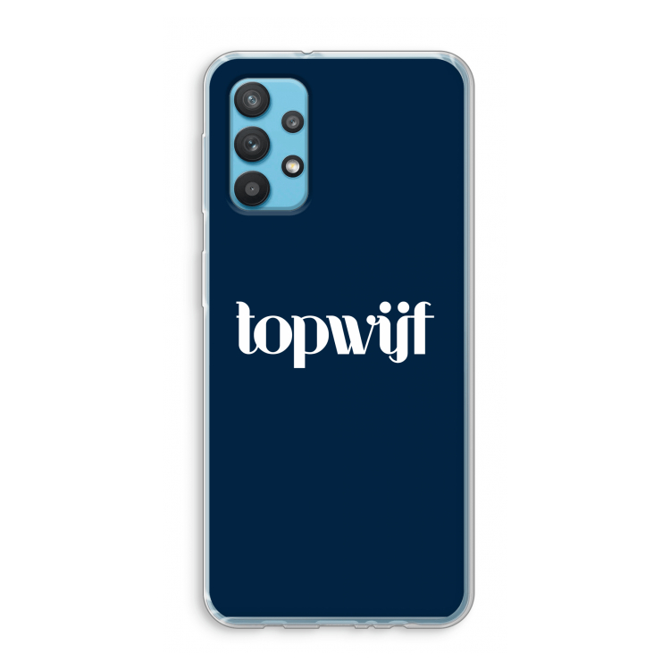 Topwijf Navy: Samsung Galaxy A32 4G Transparant Hoesje