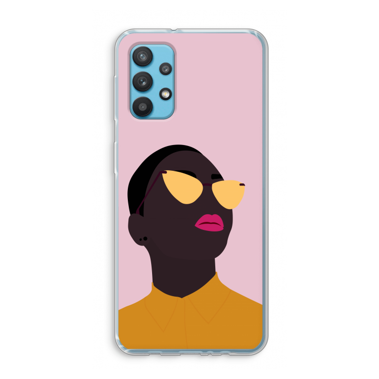 Yellow glasses: Samsung Galaxy A32 4G Transparant Hoesje