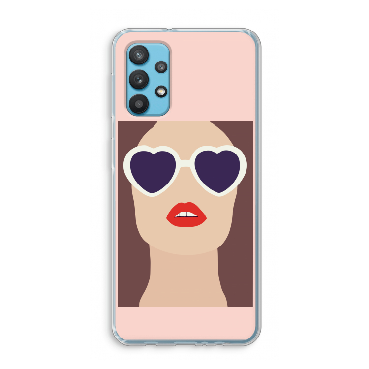Red lips: Samsung Galaxy A32 4G Transparant Hoesje