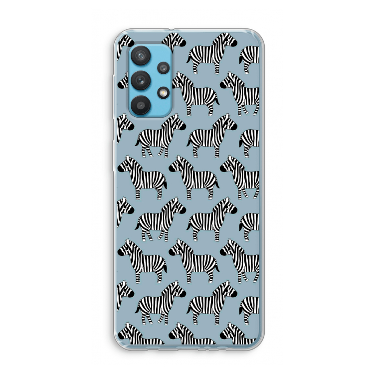 Zebra: Samsung Galaxy A32 4G Transparant Hoesje
