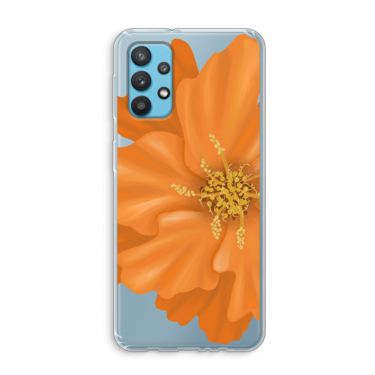 Orange Ellila flower: Samsung Galaxy A32 4G Transparant Hoesje