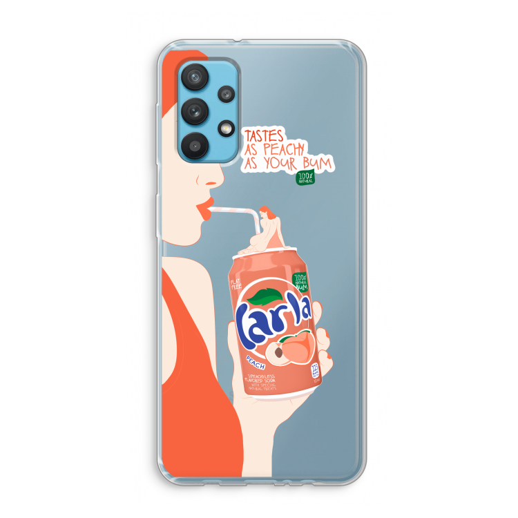 Peach please!: Samsung Galaxy A32 4G Transparant Hoesje
