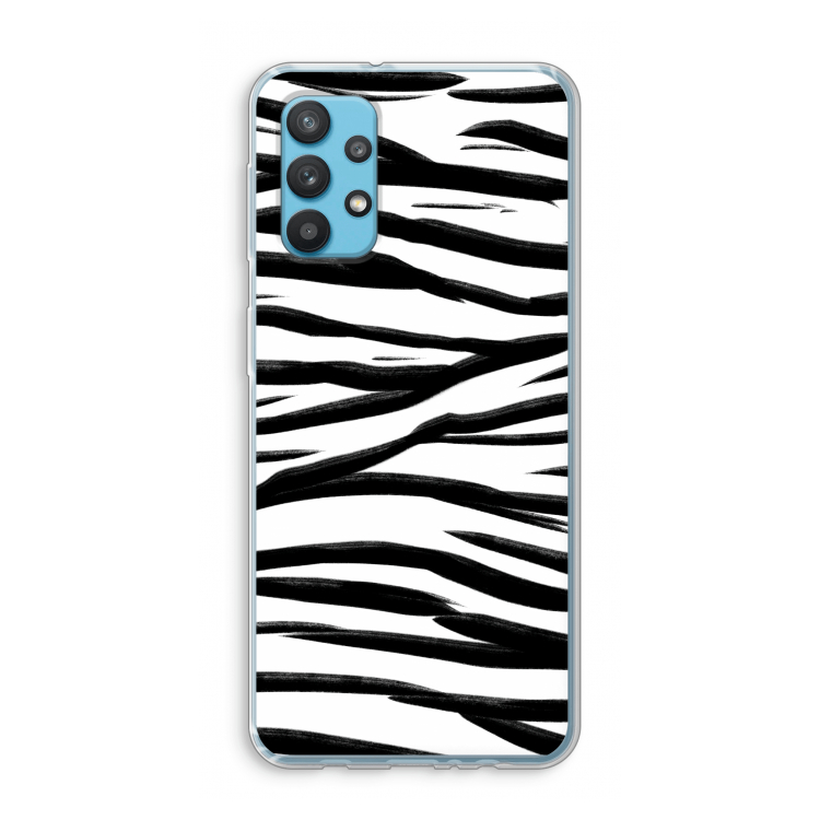 Zebra pattern: Samsung Galaxy A32 4G Transparant Hoesje