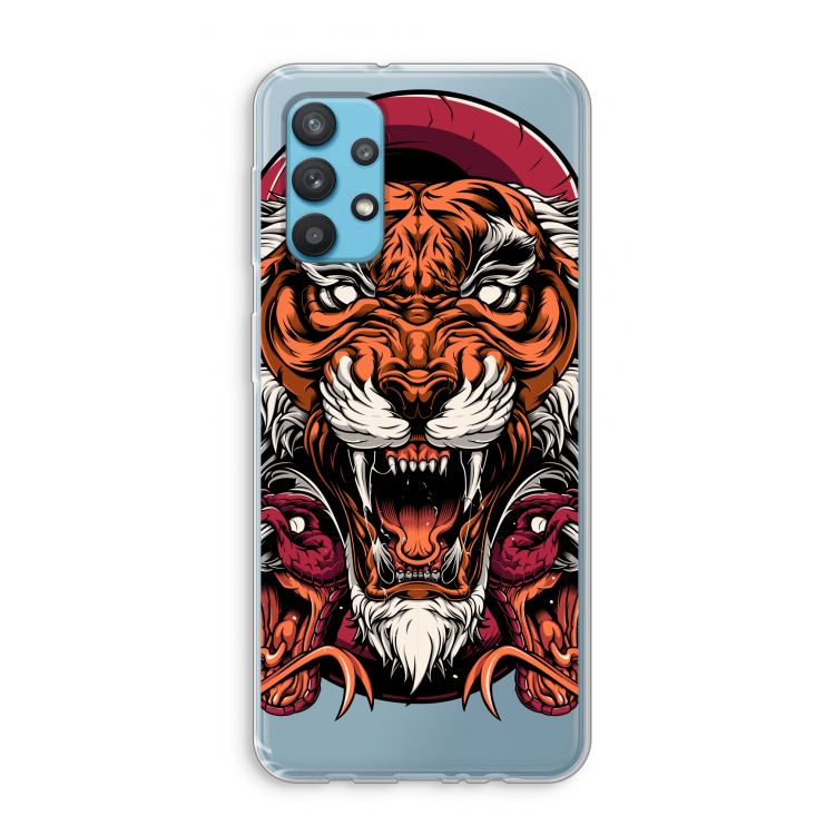 Tiger and Rattlesnakes: Samsung Galaxy A32 4G Transparant Hoesje