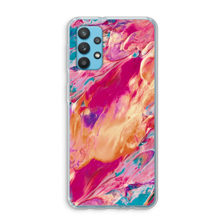 Pastel Echoes: Samsung Galaxy A32 4G Transparant Hoesje