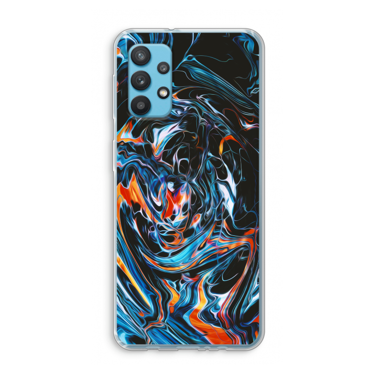 Black Unicorn: Samsung Galaxy A32 4G Transparant Hoesje