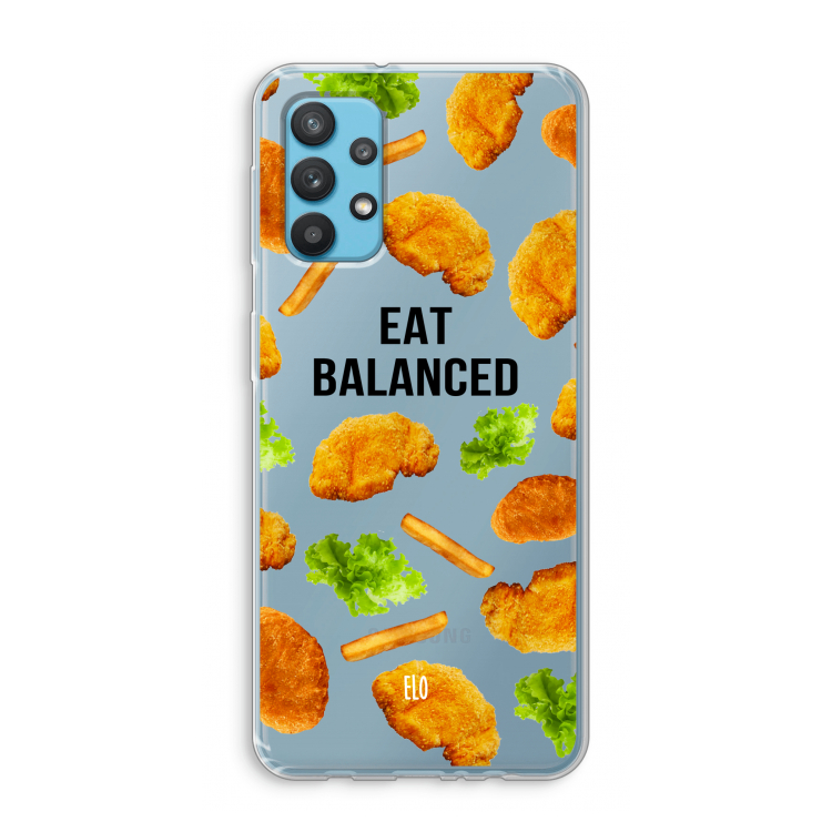 Eat Balanced: Samsung Galaxy A32 4G Transparant Hoesje