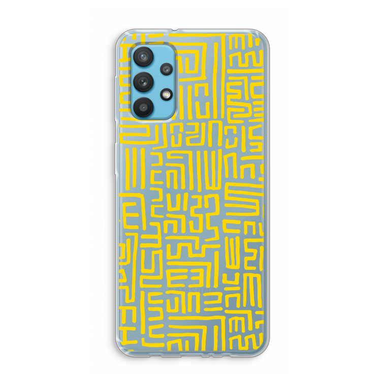 Majorelle Blue Print: Samsung Galaxy A32 4G Transparant Hoesje
