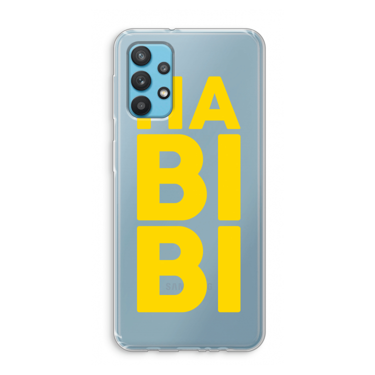 Habibi Blue: Samsung Galaxy A32 4G Transparant Hoesje