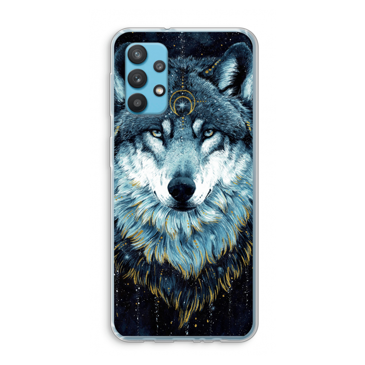 Darkness Wolf: Samsung Galaxy A32 4G Transparant Hoesje