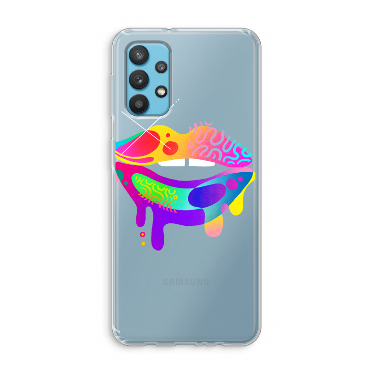 Lip Palette: Samsung Galaxy A32 4G Transparant Hoesje