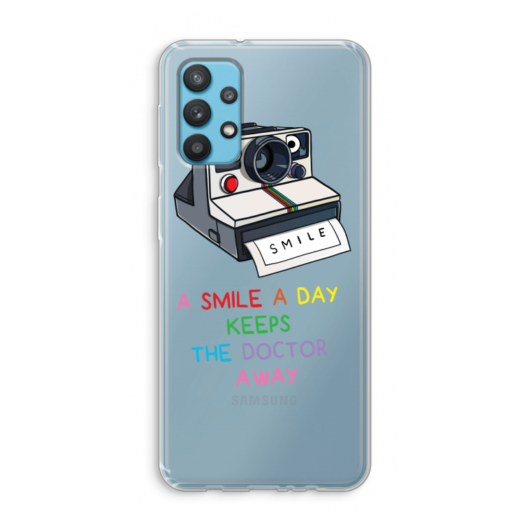 Smile: Samsung Galaxy A32 4G Transparant Hoesje