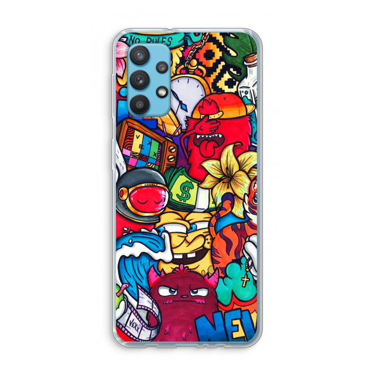 No Rules: Samsung Galaxy A32 4G Transparant Hoesje