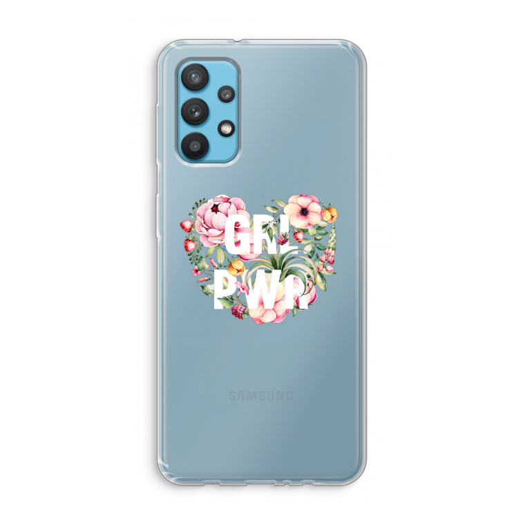 GRL PWR Flower: Samsung Galaxy A32 4G Transparant Hoesje