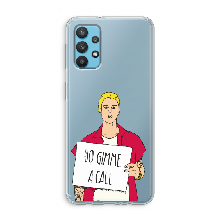 Gimme a call: Samsung Galaxy A32 4G Transparant Hoesje